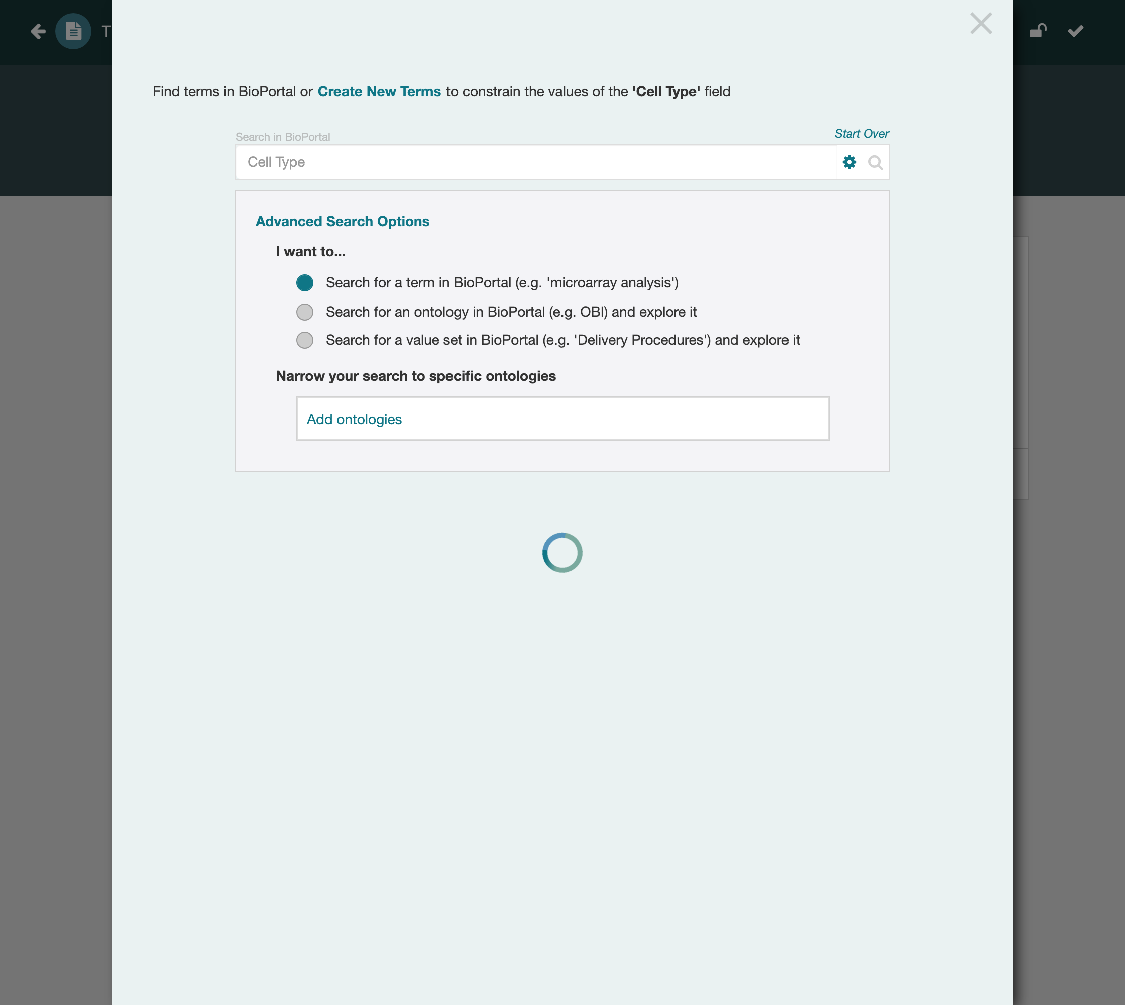 Choosing what to search for in the picker